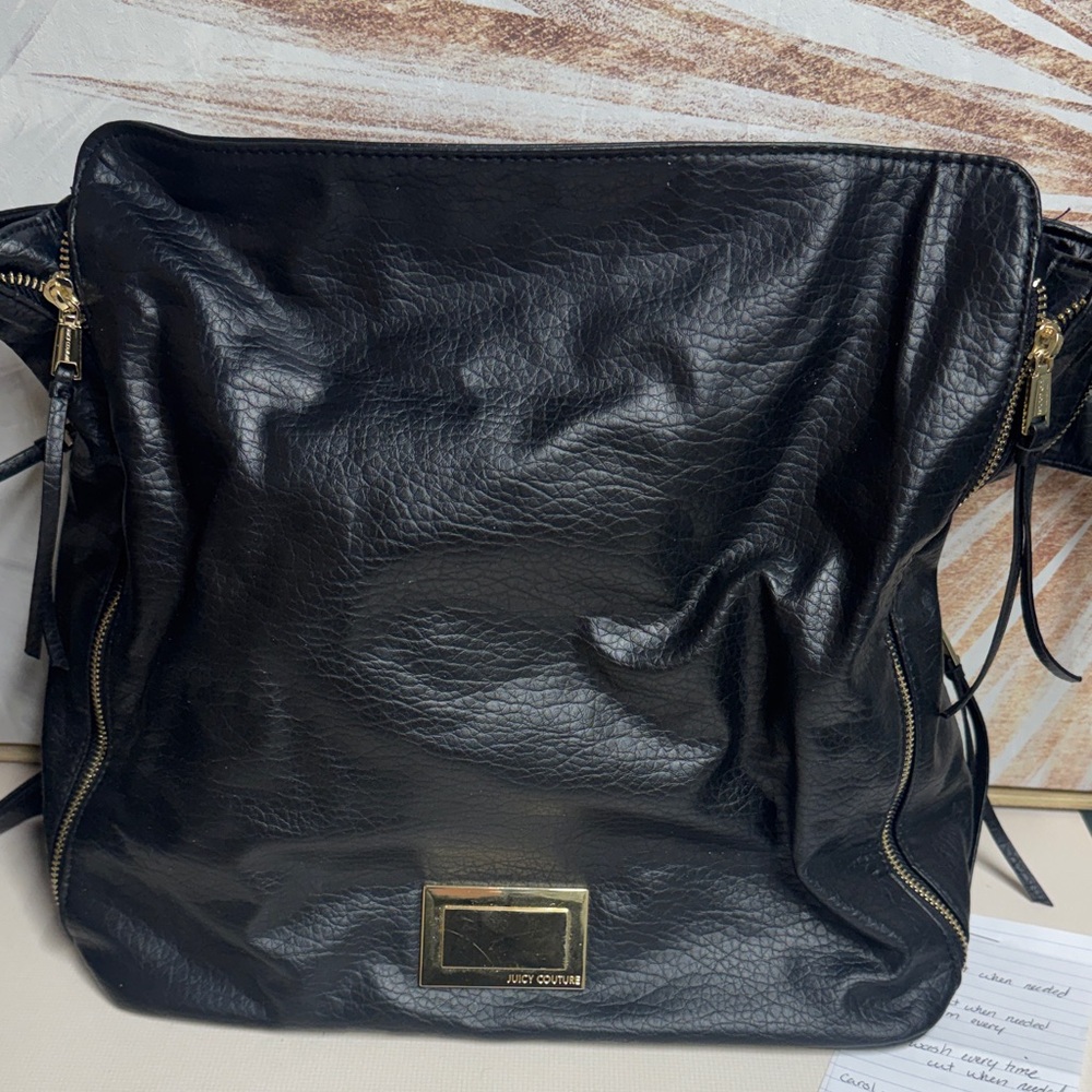 Juicy Couture Black Leather Backpack